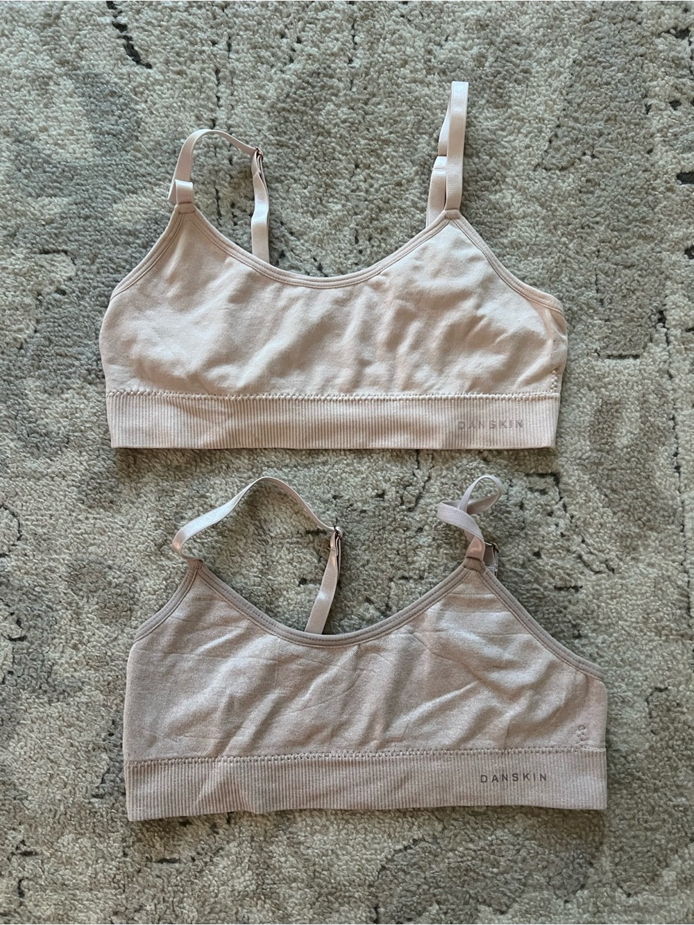 Danskin Girls Light Pink Seamless Bralette - 2-Pack
